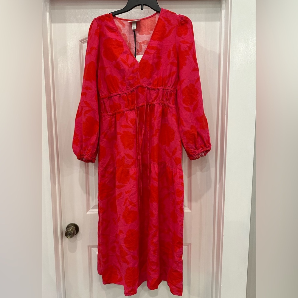 kate spade Red and Pink Floral Maxi Dress
